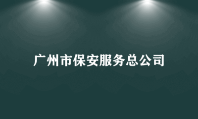 廣州市保安服務(wù)總公司 專業(yè)引領(lǐng)，科技賦能——全方位安全技術(shù)防范系統(tǒng)設(shè)計(jì)施工服務(wù)